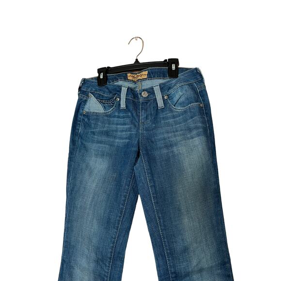 hippie women wide leg denim jeans sz 26 style 449 - Picture 3 of 10